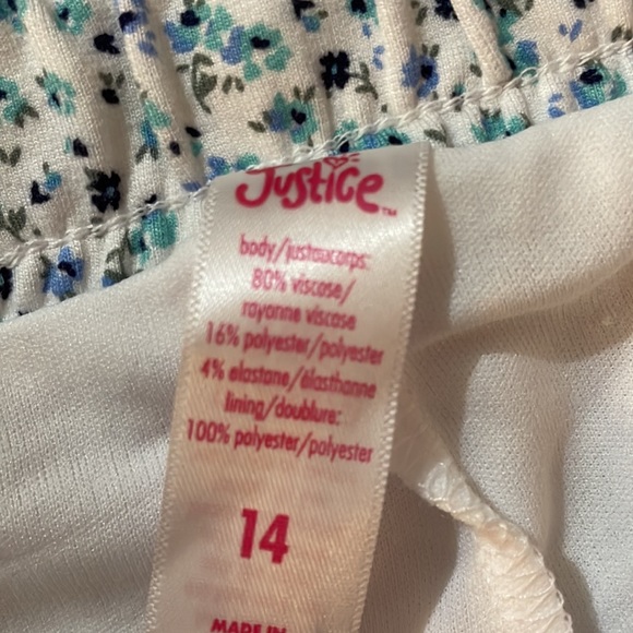 NWT Justice Size 14 🌸 Flowered Skirt with Built In Shorts - Picture 3 of 5